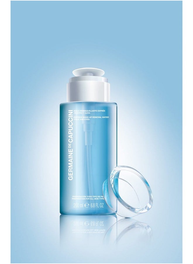 Germaine de Capuccini - Options I Express Make-Up Removal Water - Cleanses, purifies, tones and maintains skin hydration- All skin types - Fragance Free- 6.8 FL OZ