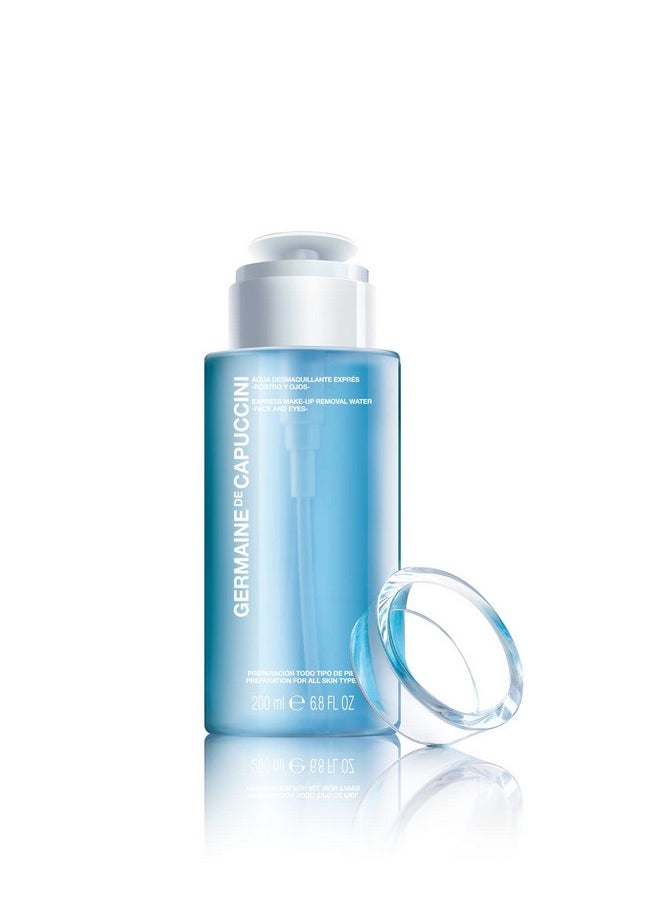 Germaine de Capuccini - Options I Express Make-Up Removal Water - Cleanses, purifies, tones and maintains skin hydration- All skin types - Fragance Free- 6.8 FL OZ