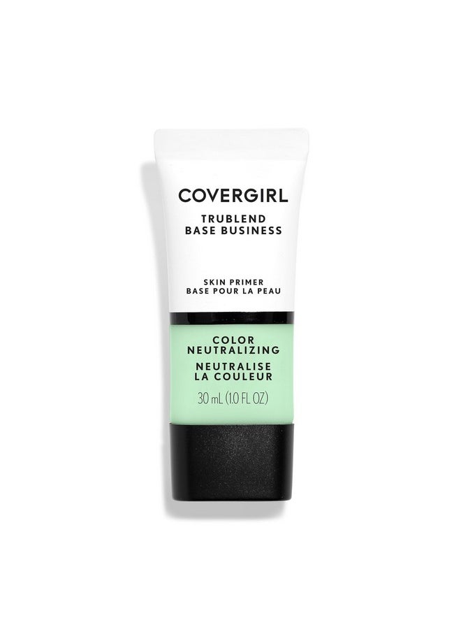 COVERGIRL Trublend Base Business Face Primer 200 Color Neutralizing, 1.014 Fl Oz, Primer Makeup, Face Primer, Face Primer for Oily Skin, Blurs Flaws, Long Lasting, Weightless Feel