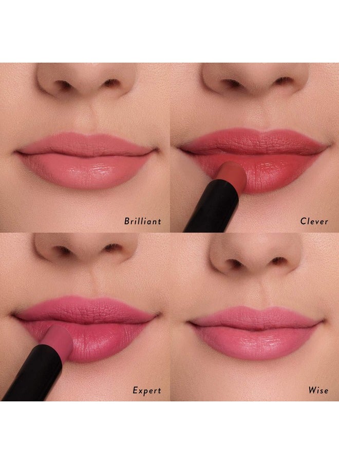 LAURA GELLER NEW YORK Smart Pout Transfer Proof Moisturizing Matte Lipstick, Wise