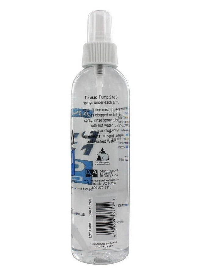 Thai Deodorant Stone Pure & Natural Crystal Pump, Deodorant Mist - 8 Oz