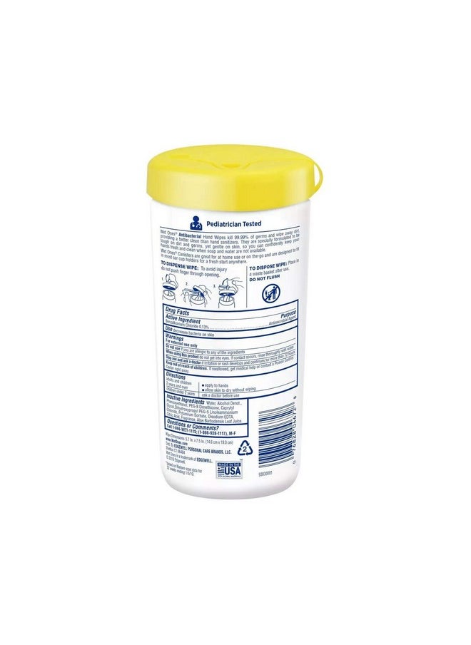 Wet Ones Antibacterial Hands Wipes, Citrus 40 Each (Value Pack of 2)
