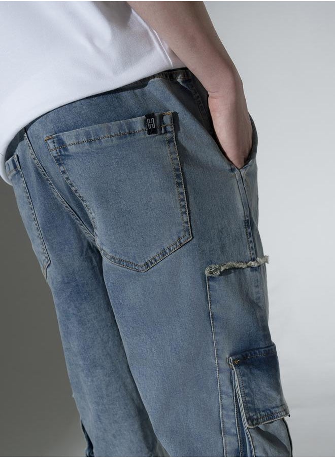 Mid Blue Jeans For Men
