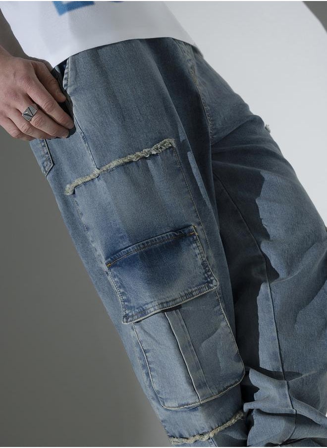 Mid Blue Jeans For Men