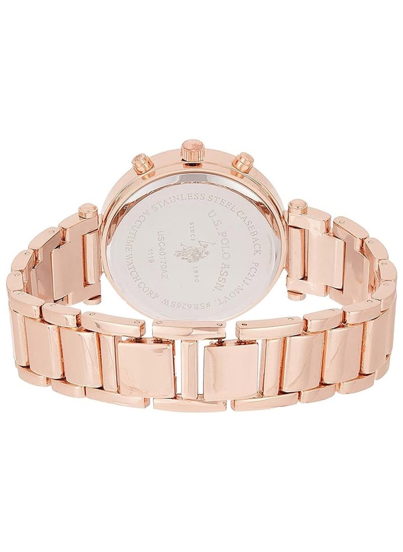 U.S. Polo Assn. Women's Quartz Rose Gold-Toned Dress Watch (Model: USC40170)