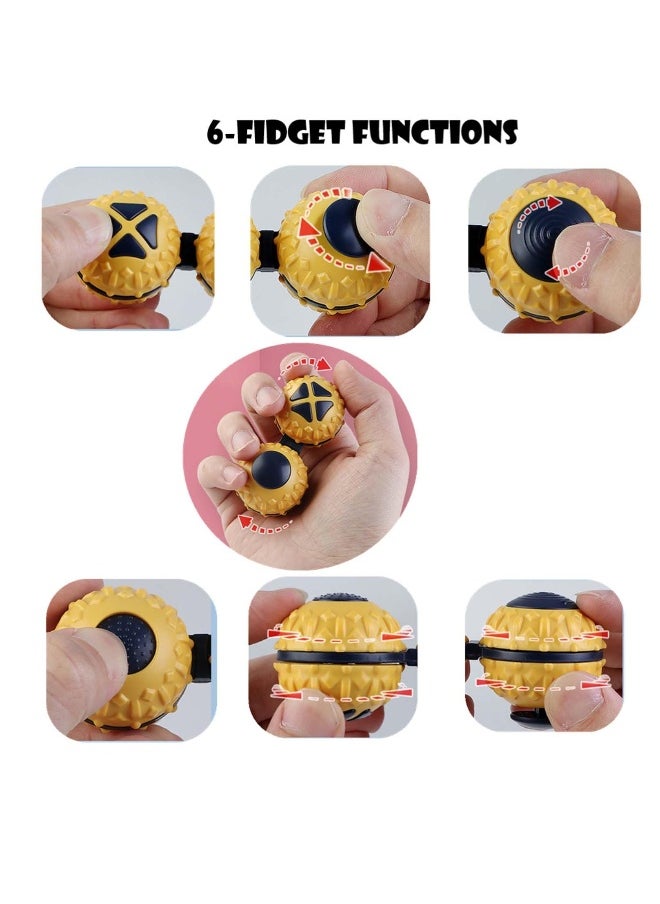 Fidget Ball Stress Relief Toy Functions Massage Ball Fidget Toy Development Toy, 3D Fingertip Toys for ADHD Autism With 6-Fidget Functions For Adults Kids Stress Relief,Anxiety, ADD