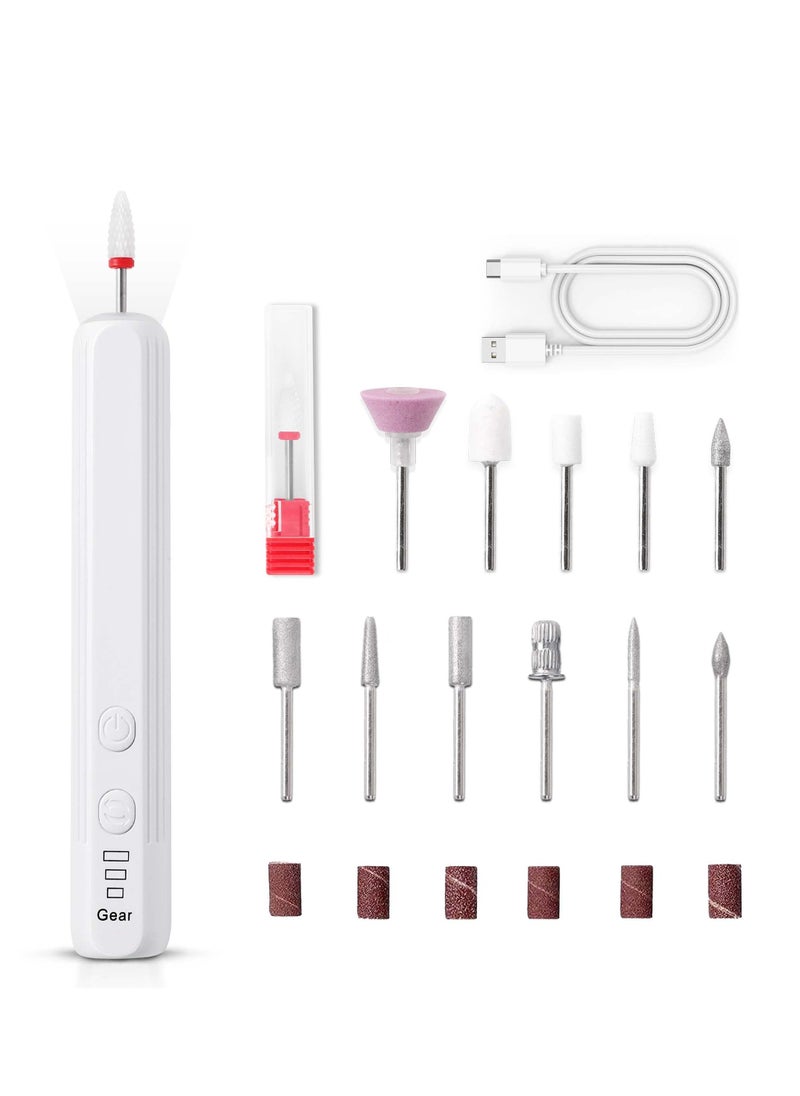 Portable Wireless Electric Nail Drill, Professional Acrylic Nail Drill Machine for Gel, Professional Nail Drill Machine Kit, USB Electric Nail File Efile Set,Manicure Pedicure Nail Tools