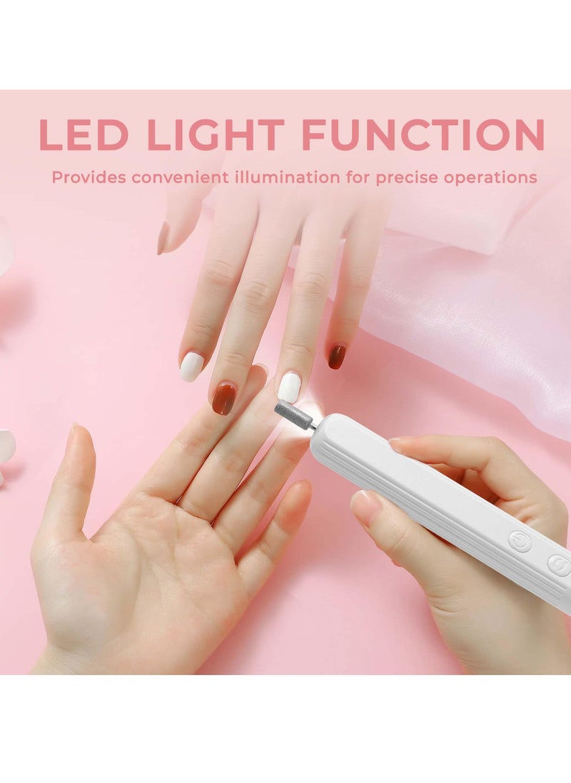 Portable Wireless Electric Nail Drill, Professional Acrylic Nail Drill Machine for Gel, Professional Nail Drill Machine Kit, USB Electric Nail File Efile Set,Manicure Pedicure Nail Tools