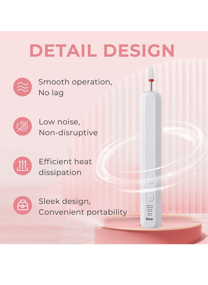 Portable Wireless Electric Nail Drill, Professional Acrylic Nail Drill Machine for Gel, Professional Nail Drill Machine Kit, USB Electric Nail File Efile Set,Manicure Pedicure Nail Tools