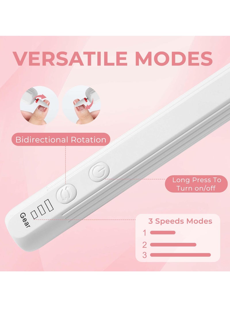 Portable Wireless Electric Nail Drill, Professional Acrylic Nail Drill Machine for Gel, Professional Nail Drill Machine Kit, USB Electric Nail File Efile Set,Manicure Pedicure Nail Tools