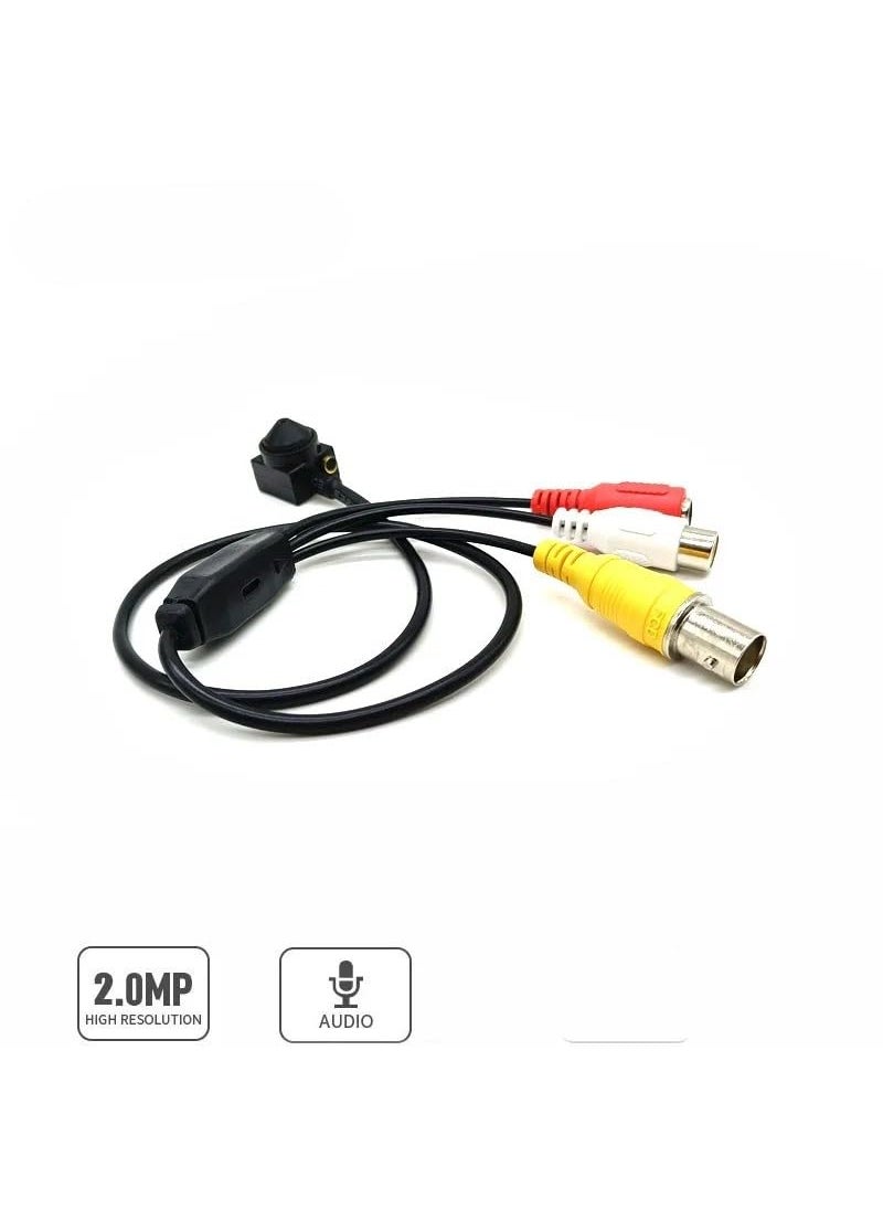 smars Mini Analog Camera 1080P CCTV AHDTVICVICVBS 4 in 1 Wired Security Camera Surveillance Color Video Audio Camera