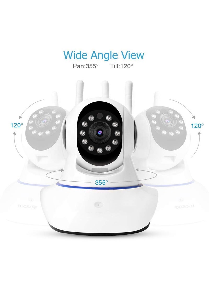 Paroxysm Smart WiFi Security IP Camera 1080p Indoor Security Camera 360 HD CCTV Camera Home Office Double Antenna Camera