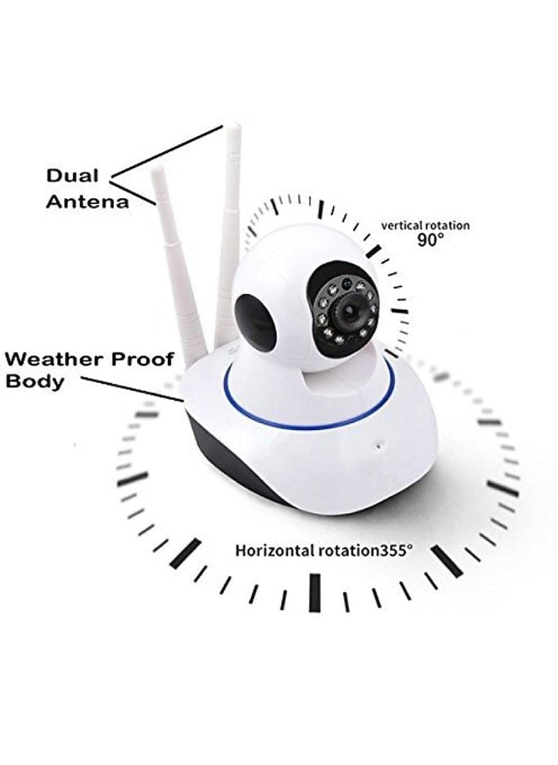 Amporio IP Camera HomeCam 360 CCTV WiFi Security Camera Full HD 1080p Night Vision HD 1080P NightVision Wireless WiFi IP Camera with 2Way AudioSupport 62GB SDCard