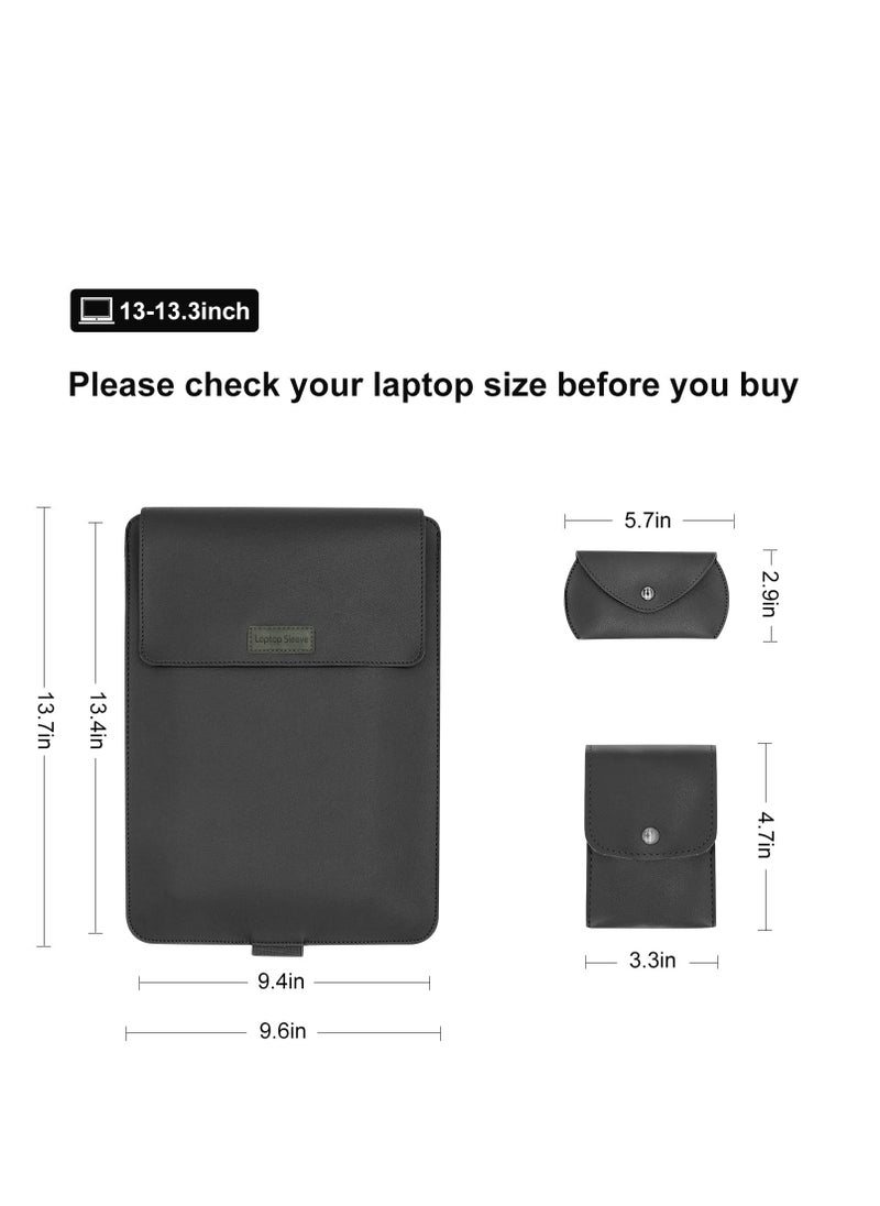 13 inch Laptop Sleeve Case, Slim Laptop Carrying Case with Stand Function Compatible with 2018-2021 MacBook Air 13 M1/ 2016-2021 MacBook Pro 13 M1/ XPS 13 inch/ 13