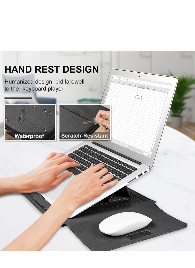 13 inch Laptop Sleeve Case, Slim Laptop Carrying Case with Stand Function Compatible with 2018-2021 MacBook Air 13 M1/ 2016-2021 MacBook Pro 13 M1/ XPS 13 inch/ 13