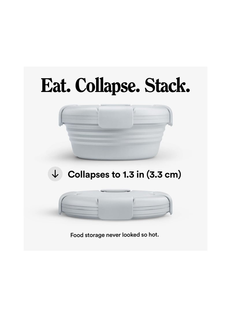 Collapsible Silicone Bowl, 36oz - Reusable Silicone Bowl for Hot and Cold Food - Perfect for Travel, Meal Prep, To-Go Lunch, Camping & Hiking - Microwave & Dishwasher Safe