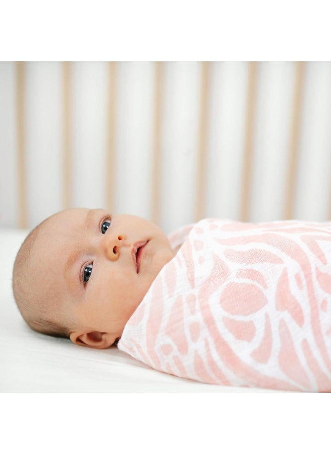 aden + anais Essentials Swaddle Blanket, Boutique Muslin Blankets for Girls & Boys, Baby Receiving Swaddles, Ideal Newborn & Infant Swaddling Set, Perfect Shower Gifts, 4 Pack, Tropicalia