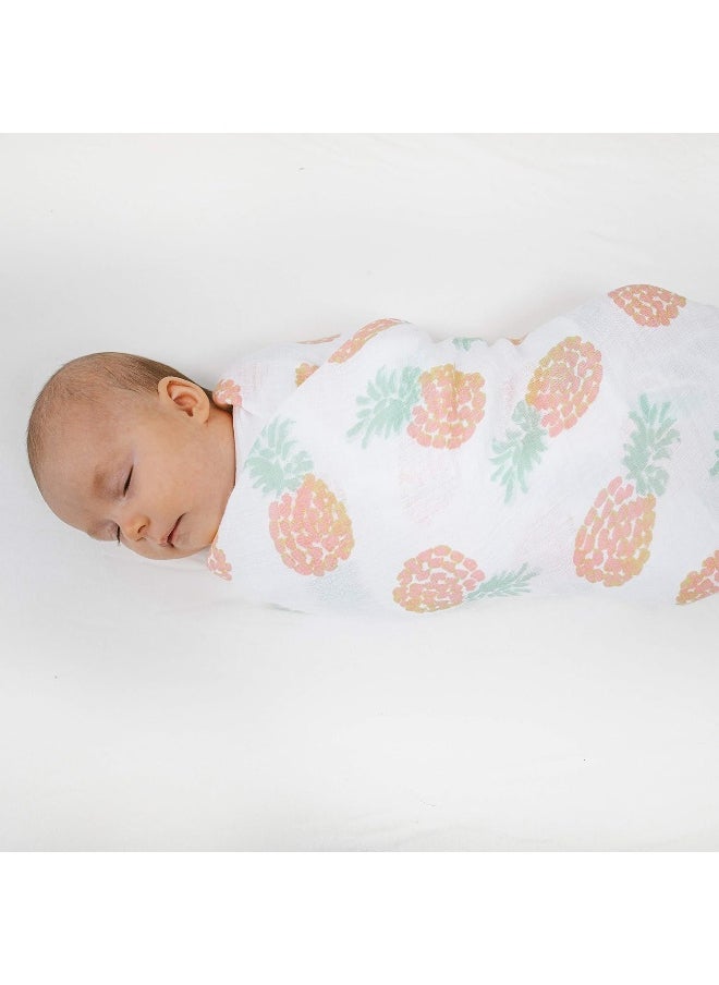 aden + anais Essentials Swaddle Blanket, Boutique Muslin Blankets for Girls & Boys, Baby Receiving Swaddles, Ideal Newborn & Infant Swaddling Set, Perfect Shower Gifts, 4 Pack, Tropicalia