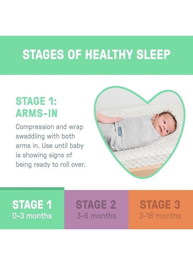Swaddleme Easy Change Swaddle – Size Small/Medium, 0-3 Months, 3-Pack (Shooting Stars)