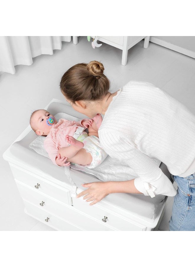 TILLYOU Jersey Knit Ultra Soft Changing Pad Cover Set, Unisex Diaper Change Table Sheets for Baby Boys Girls, Fit 32