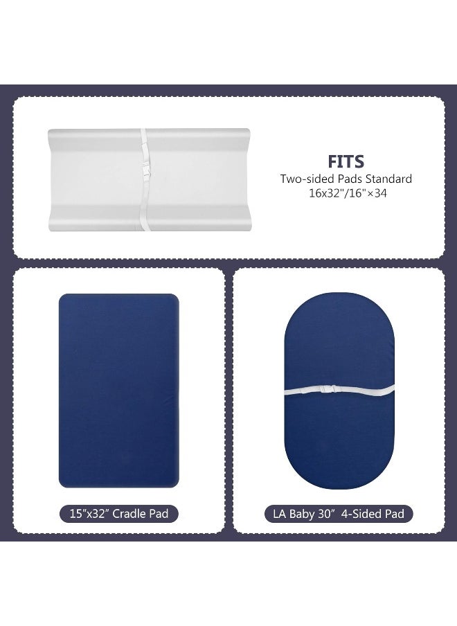 TILLYOU Jersey Knit Ultra Soft Changing Pad Cover Set, Unisex Diaper Change Table Sheets for Baby Boys Girls, Fit 32