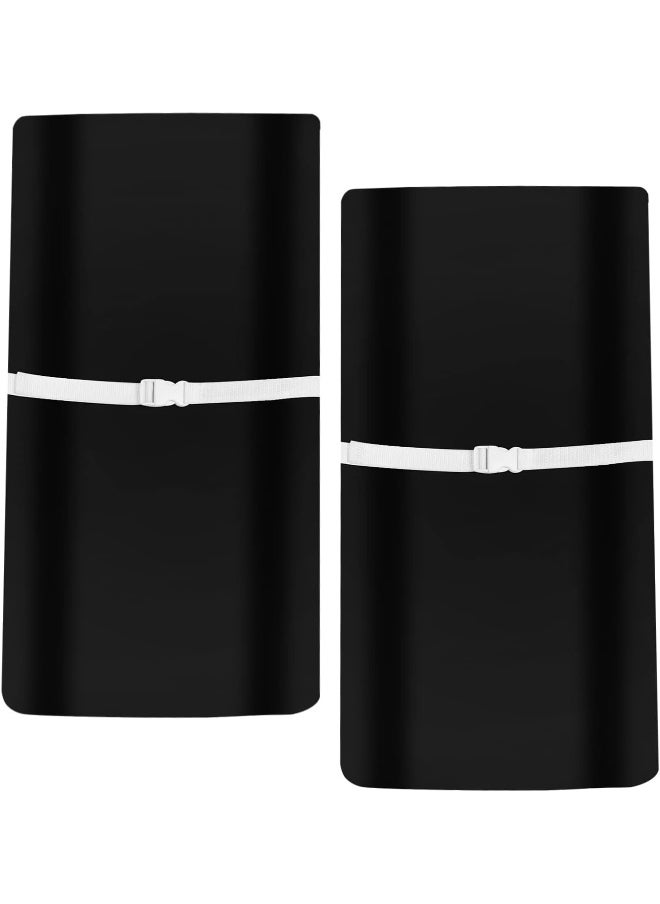 PHF Baby Changing Pad Covers for Boys Girls, 2 Pack Ultra Soft Breathable Microfiber Changing Pad Table Sheets for Most Baby Changing Pads, Black & Black