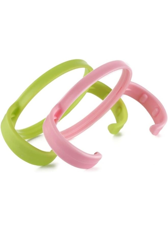 Handles Grips for Comotomo Feeding Bottles (Set of 4, 2 Pink + 2 Green)