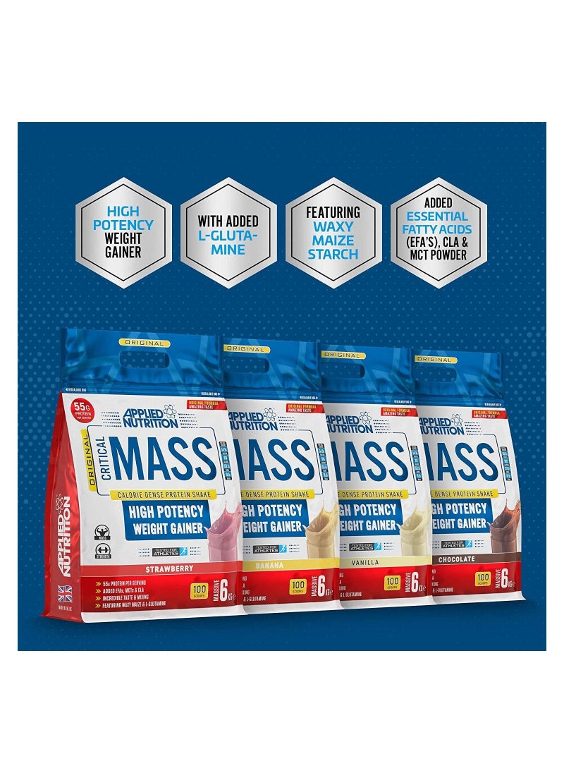 Mass Gainer -Critical Mass Weight Gainer- Vanilla Flavor 6Kg