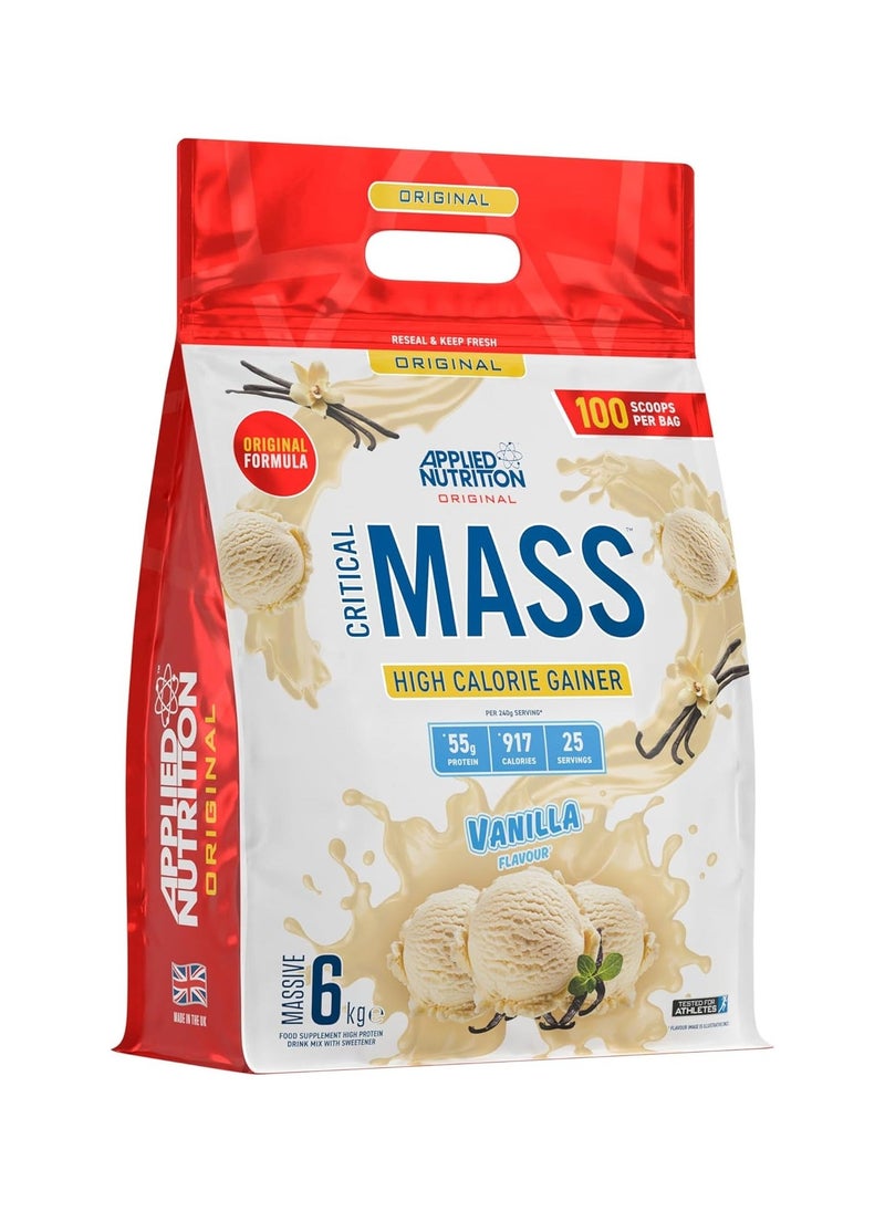 Mass Gainer -Critical Mass Weight Gainer- Vanilla Flavor 6Kg