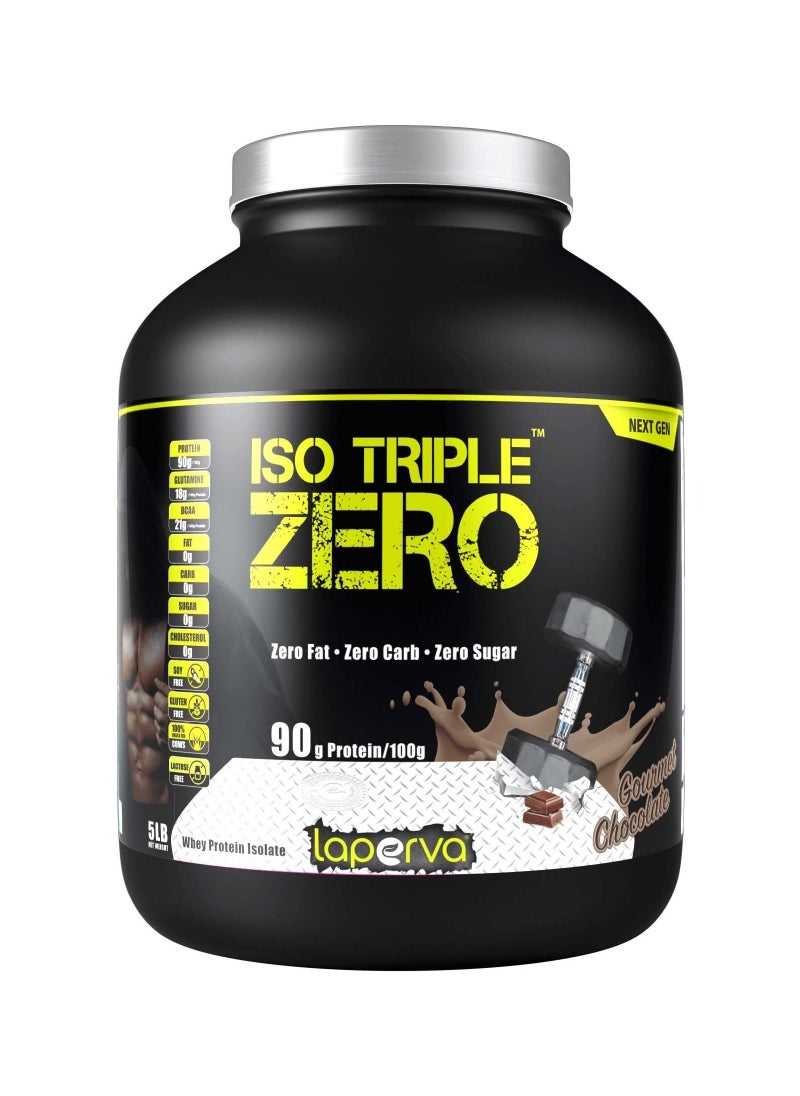 Iso Triple Zero Whey Protein Isolate Gourmet Chocolate Flavor 5Lb