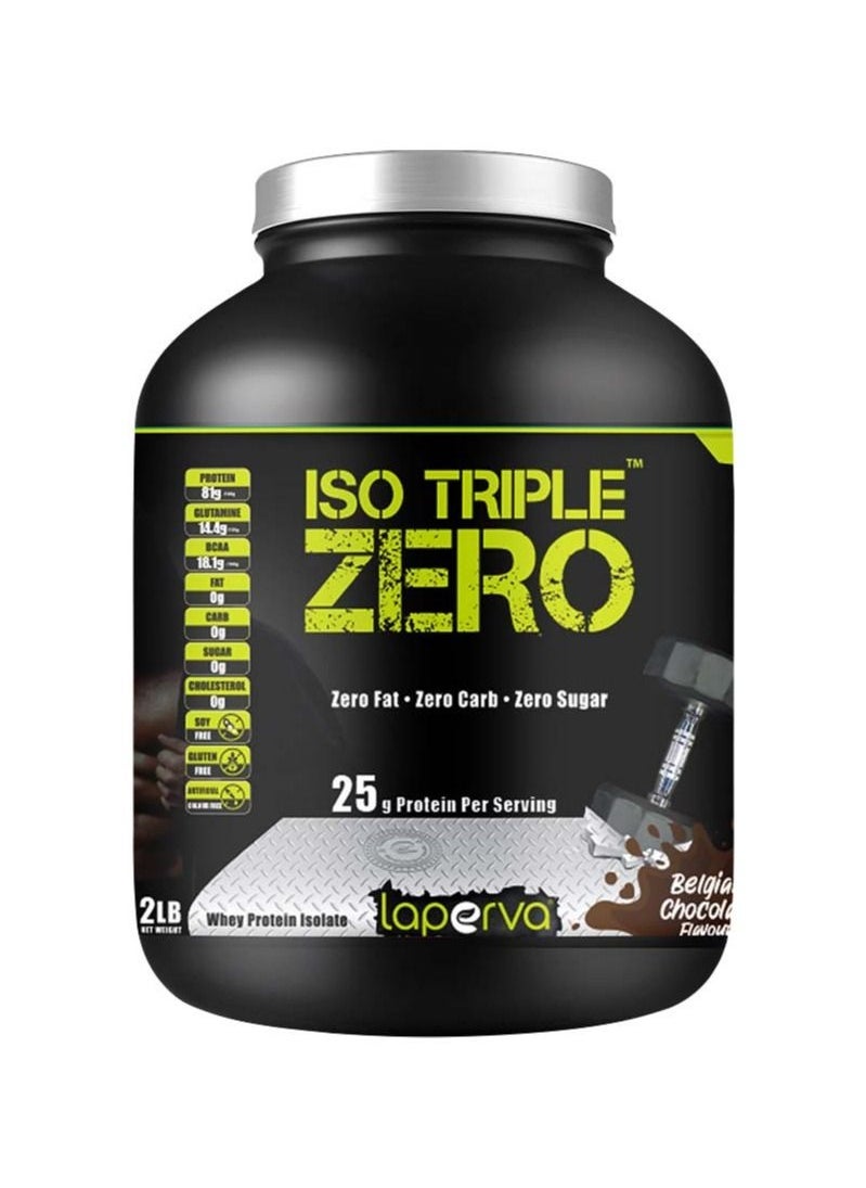Iso Triple Zero Whey Protein Isolate Belgian Chocolate Flavor 2Lb