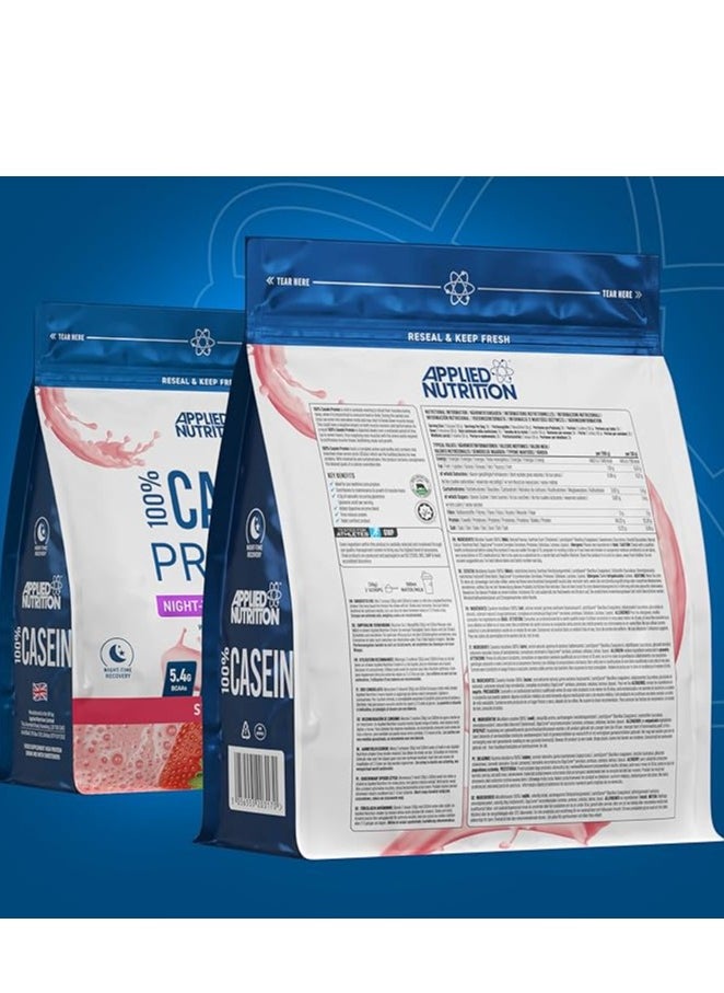 Micellar Casein Protein, Slow Absorbing Protein, Increase Muscle Mass, Strawberry Cream Flavor, 900 Gm