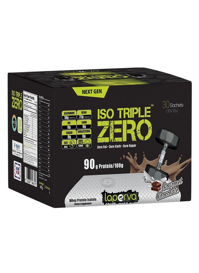 ISO Triple Zero Belgian Chocolate Flavor-30 gm x 30 Sachets