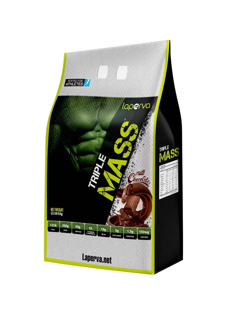 Triple Mass Gainer Protein Milk Chocolate Flavor 13.2 Lb