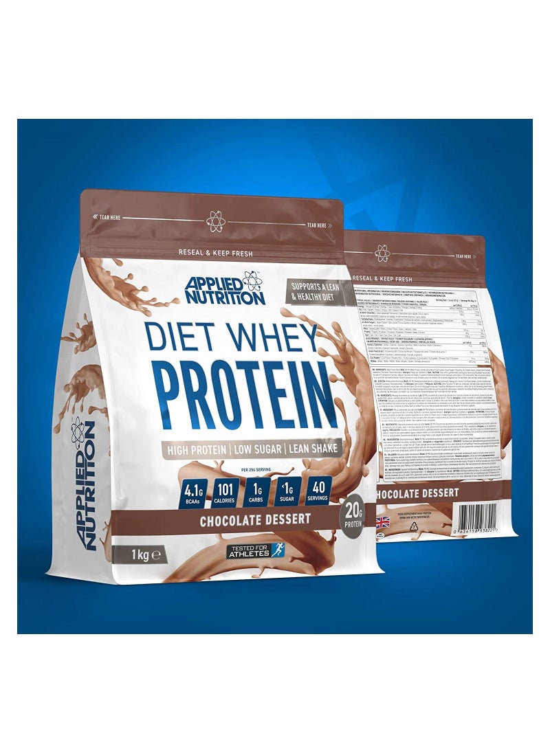 Diet Whey - High Protein Powder Chocolate Dessert Flavour 1 kg