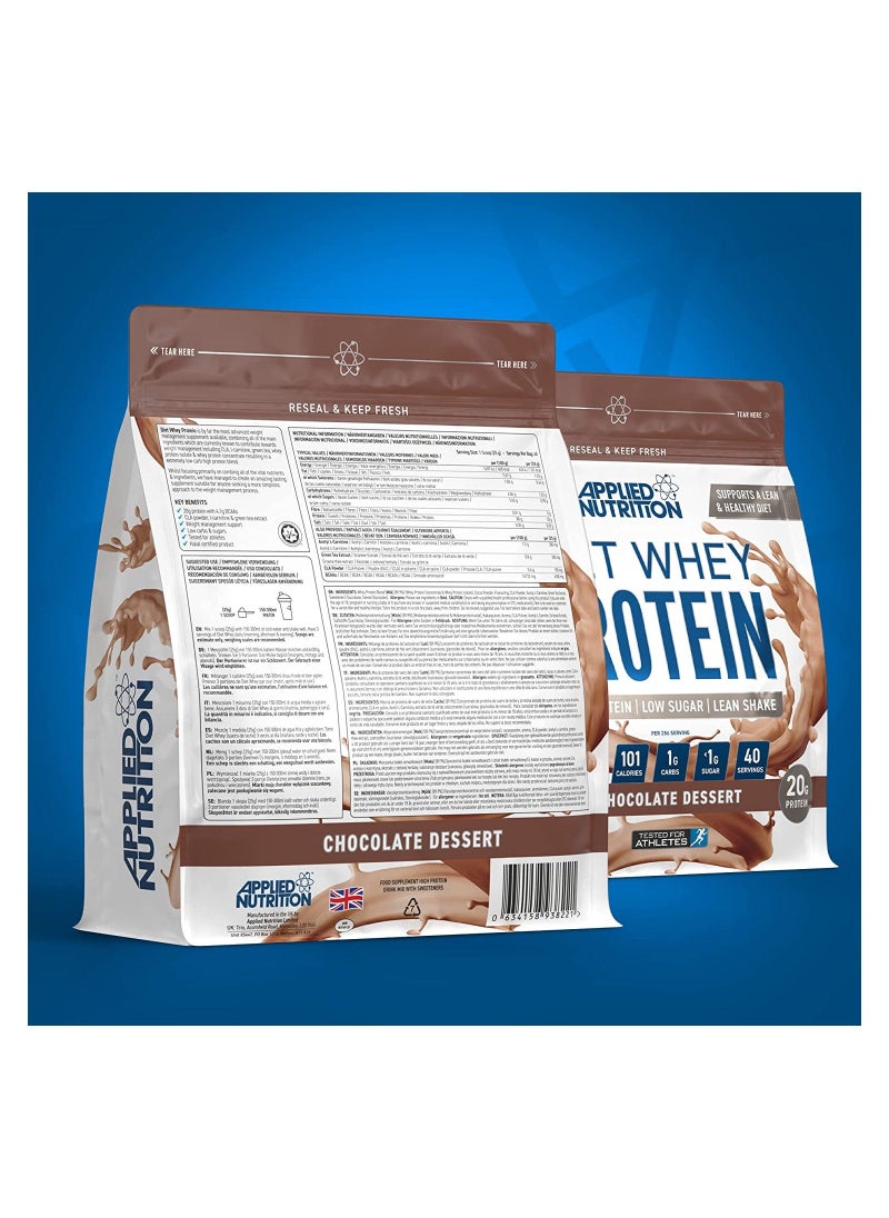 Diet Whey - High Protein Powder Chocolate Dessert Flavour 1 kg