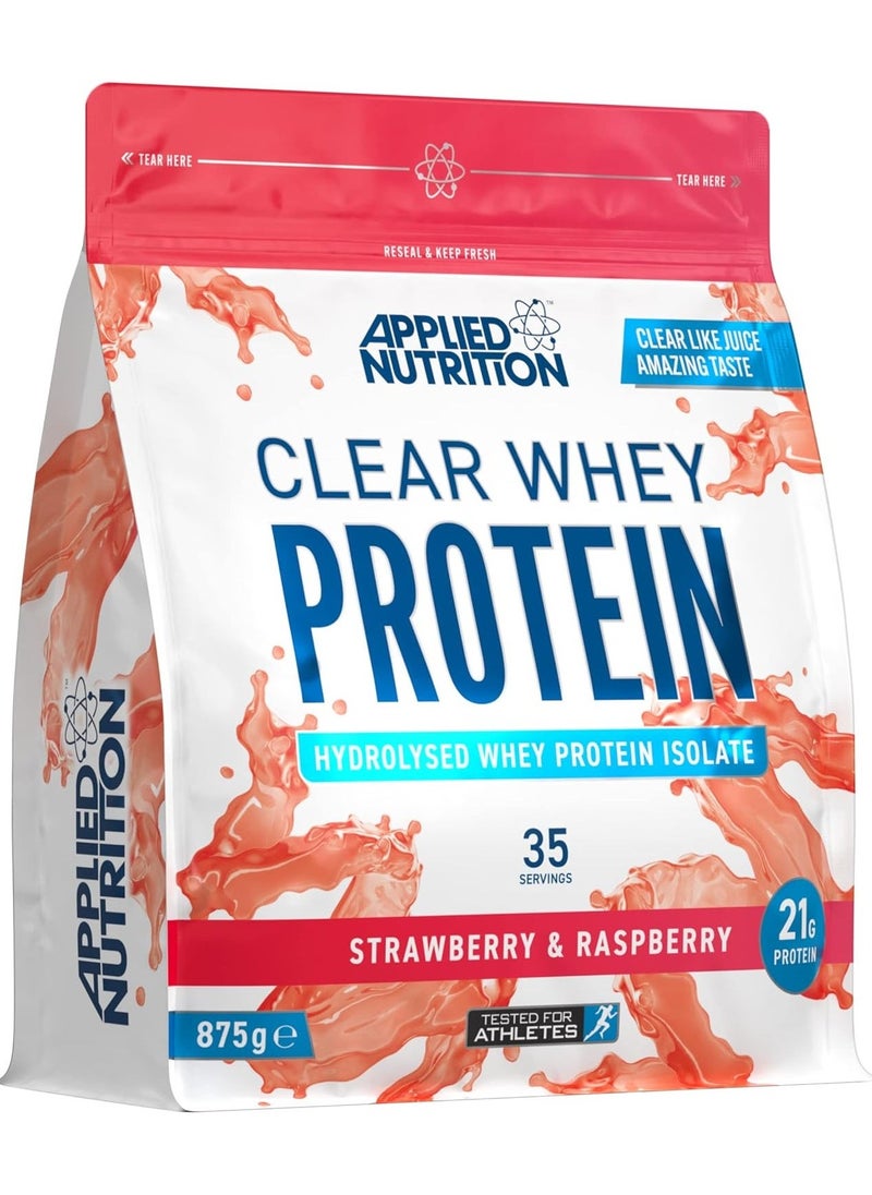 Clear Whey Protein with Strawberry & Raspberry Hydrolysed Whey Protein Isolate  35-Servings -875 gm