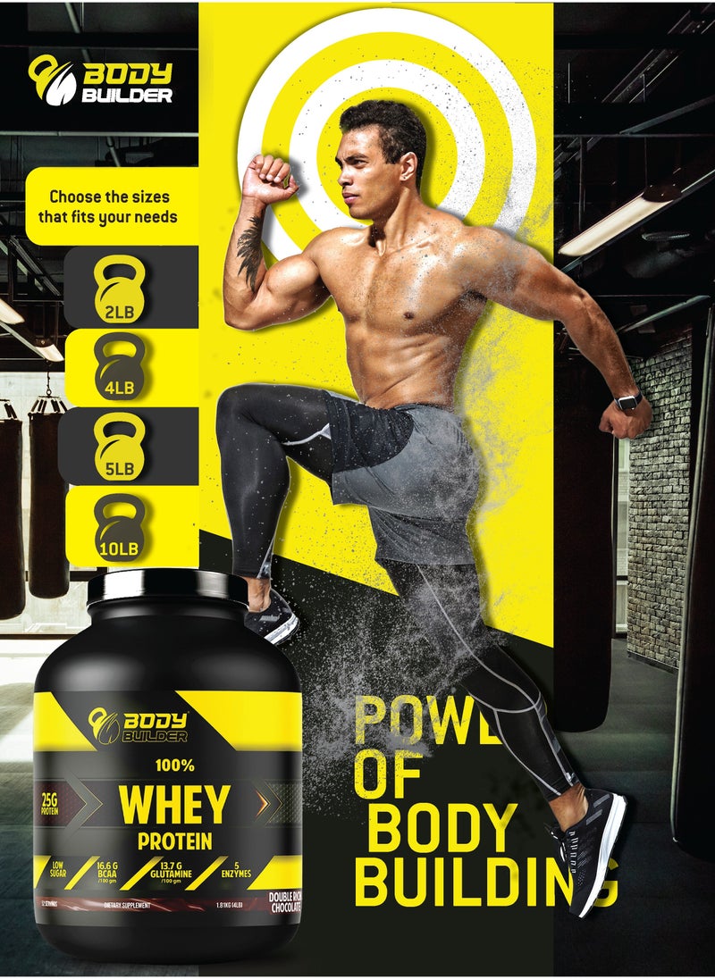 100% Whey Protein, Lean Muscles Growth and Support Recovery, Vanilla Marshmallow Flavor, 4 Lbs