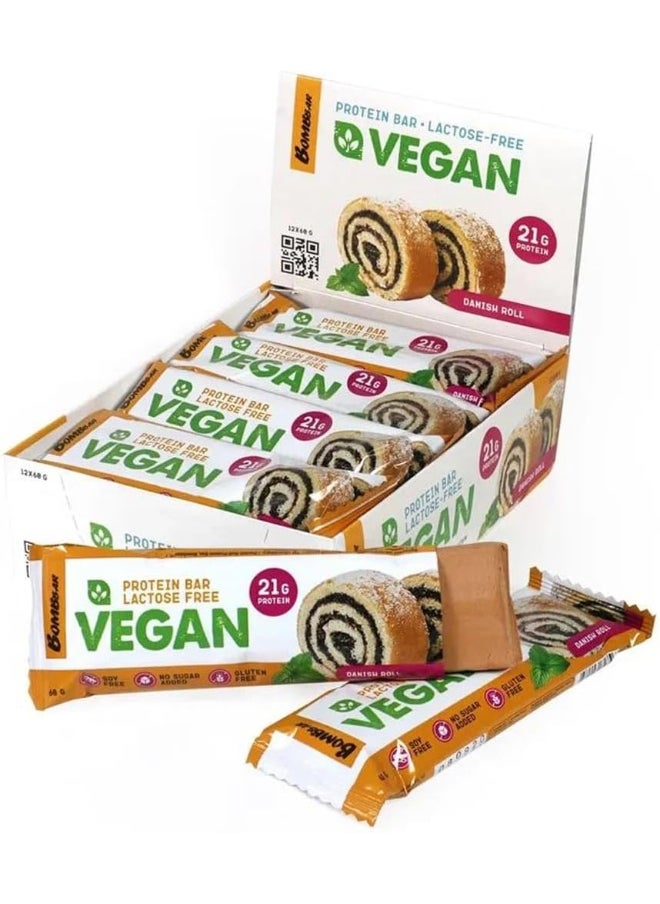 Vegan protein bar Danish roll 60g x 12 pcs