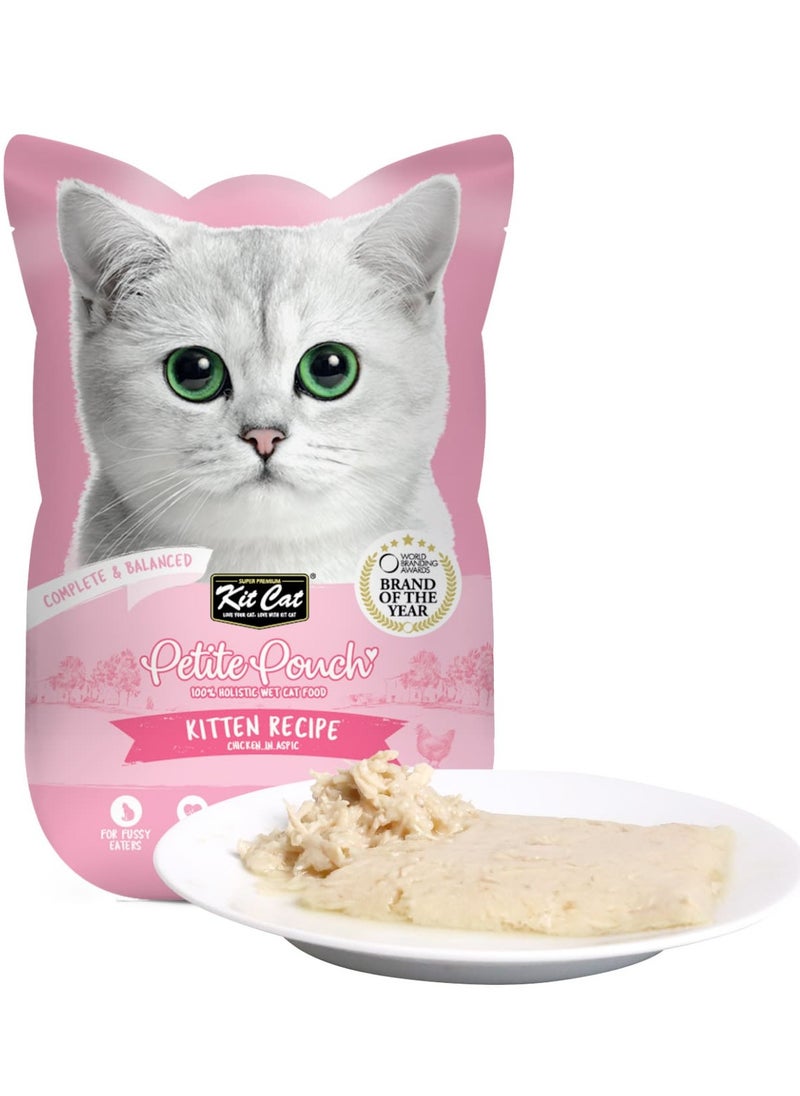 Kit Cat Petite wet food Pouch 70g Kitten Chicken 24pcs