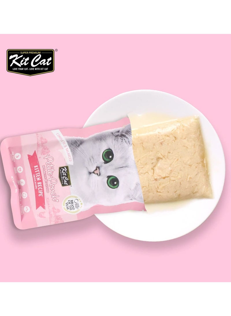 Kit Cat Petite wet food Pouch 70g Kitten Chicken 24pcs