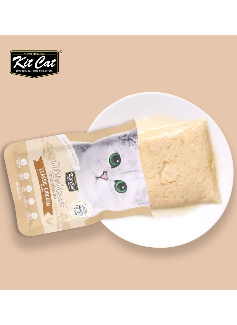 Kit Cat Petite wet food Pouch 70g – Classic Chicken 24pcs