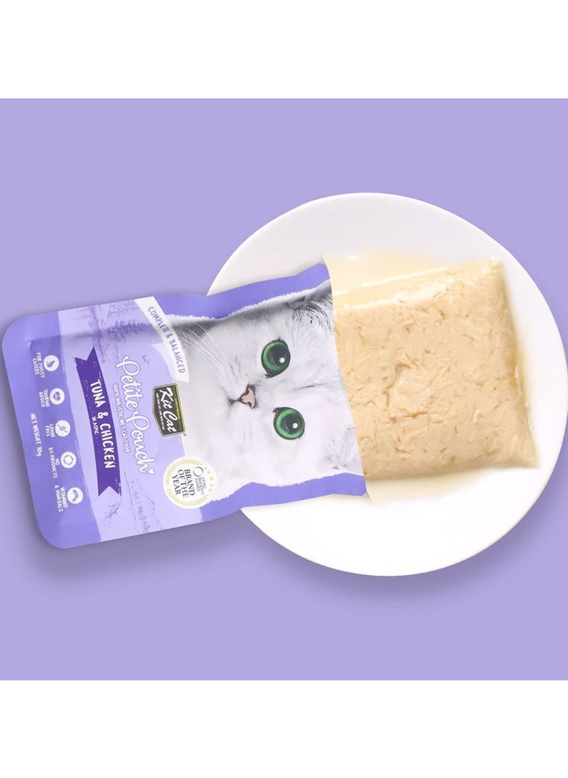 Kit Cat Petite wet food Pouch 70g – Tuna & Chicken 24pcs