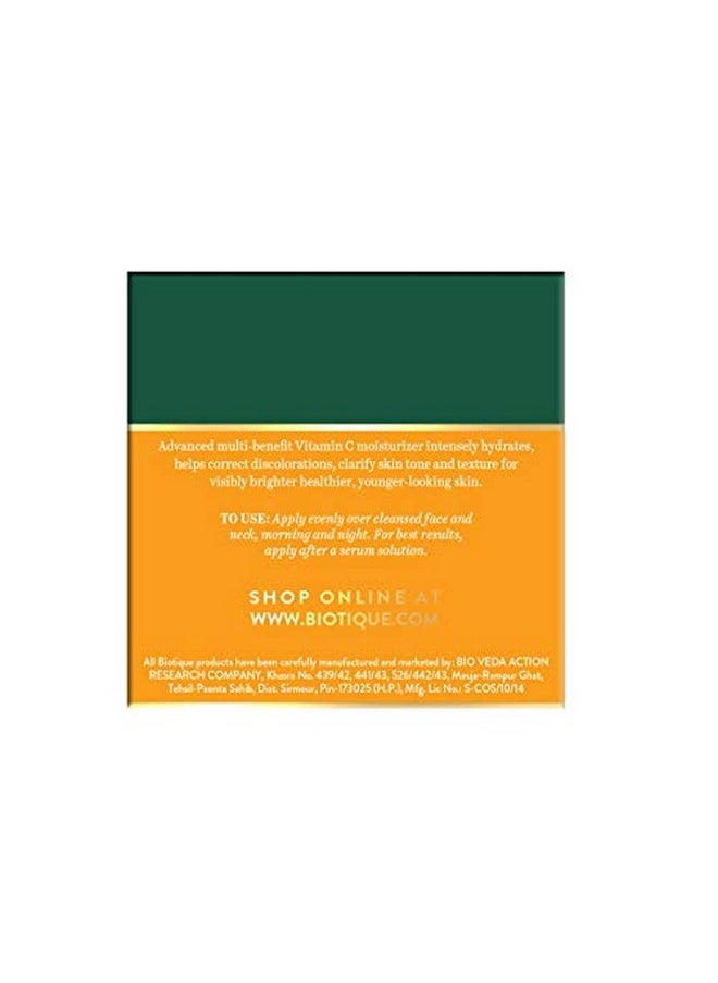 Biotique Vitamin C Correcting and Brightening Non Greasy Face Cream for All Skin Types, 50g | Younger Skin, Brighter