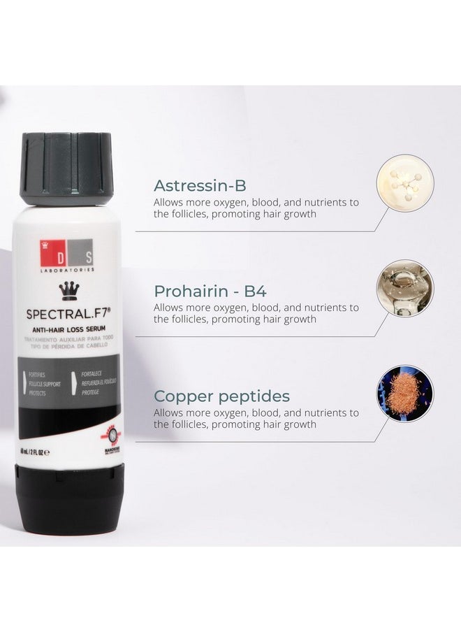 DS Laboratories Spectral.F7 Hair Serum - Regrowth Treatment With Astressin-B & Copper Peptides for Hair Growth, Thickening, and Loss Prevention for Men & Women