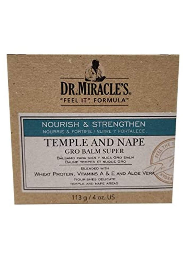Dr. Miracle's Dr. Miracles Super Strength Temple & Nape Gro Balm, 4 Oz
