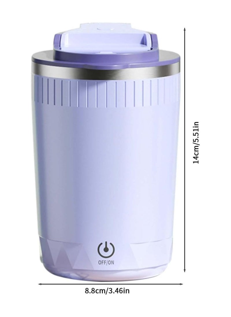 High Speed Stirring Cup, Electric Self Stirring Coffee Cup with Lid, Automatic Magnetic Stirring Mug, Small Mixing Cups, with Easy One-Buttom Design, Suitable for Home Outdoor, Stainless Steel