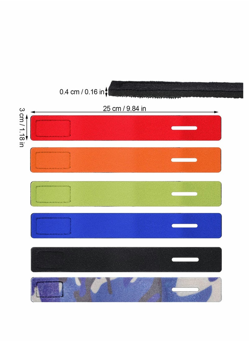 12 pcs Fishing Rods Belts, Pole Strap Stretchy Rod Holder Elastic Fishing Tackle Tie Casting Rod Strap for Casting Rod Fishing Rod and Fly Rod, Fishing Rod Ties Fishing Pole Straps, 6 Color