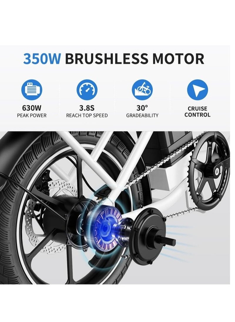 Folding Electric Bike W2A with 350W High Speed Motor| 36V 8AH Battery 40 KM/H Speed|35 KM Range| Dual Disk Brake| Carbon Alloy Frame and 16 Inches Tires
