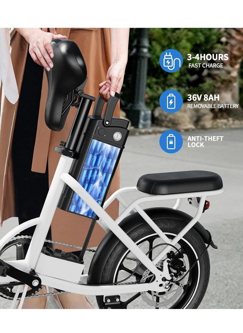 Folding Electric Bike W2A with 350W High Speed Motor| 36V 8AH Battery 40 KM/H Speed|35 KM Range| Dual Disk Brake| Carbon Alloy Frame and 16 Inches Tires